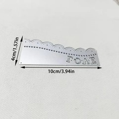 Love scallop stitched wavy border edge panel metal cutting dies cut cutter die