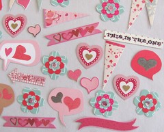 Scrapbooking Journal Embellishments 47 Flowers Hearts Bubble Quotes Sentiments