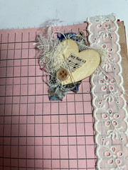 valentines junk journal scrapbook tassel pen clip 56 pages mouse couple sewn