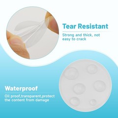 Clear Circle Stickers – 1000 Pcs Transparent Round Stickers for Envelopes, Boxes