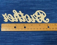 Gold Cursive Paper Brother Applique Scrapbook NOT STICKY Binder Label 6″ 988A