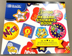 Jumbo Reward Sticker Book, pack of 24 BAZIC , new