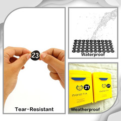 Number Stickers, Consecutive Number Stickers 1-50, 10 Sheets round Numbers Label