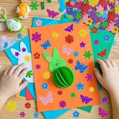 Self-Adhesive Glitter Foam Stickers – 512 PCS Spring Flower & Butterfly Set