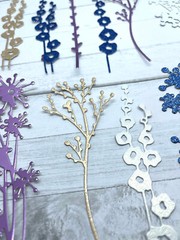Die Cuts Large WildFlowers 15 Pieces Cardstock