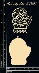 Dusty Attic Chipboard 3×6 – Gingerbread Mitten, DA3166