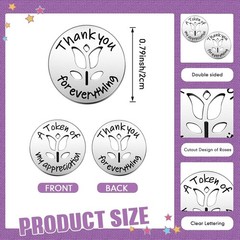 100 Pcs Token of Appreciation Metal Coins Bulk 0.79 Inch Thank You Kindness C…