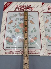 Vtg Plaid Accents On Everything Rub-On Transfers Floral Butterfly Design Craft