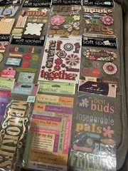 NEW Mixed Lot of 25 Stickers And Scrapbook Materials