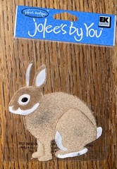 RARE Jolees Bunny Rabbit Brown White Pet Bunnies Animal Easter Scrapbook Sticker