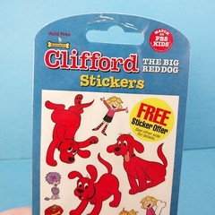 NOS Mello Smello 2002 Clifford the Big Red Dog Stickers Scholastic Vintage