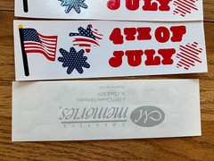Creative Memories 4th Of July Sticker Lot of 4 Sheets Title Vintage Style 1997