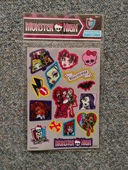 Monster High Stickers 1 Sheet 15 Count Crafting Journaling Scrapbooking New