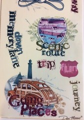 Miss Elizabeth’s ROAD TRIP Clear Mylar Stickers Travel Vacation Getaway Route 66