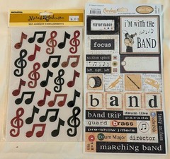 Marching Band Pep Rally Jolee’s EZ Laser Music Notes Scrapbook Embellishments
