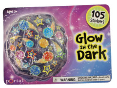 Glow in The Dark 105 Stars Asteroids Meteors Stickers Portal Pub. New in Package