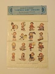 2 Merrimack Cutie Pixies Campbells Kids Gummed Stick-Ons Scrapbooking Crafts Lot