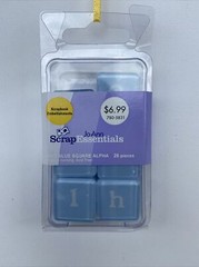 JoAnn Scrapbook Essentials 26 Piece • Light Blue Square Alpha