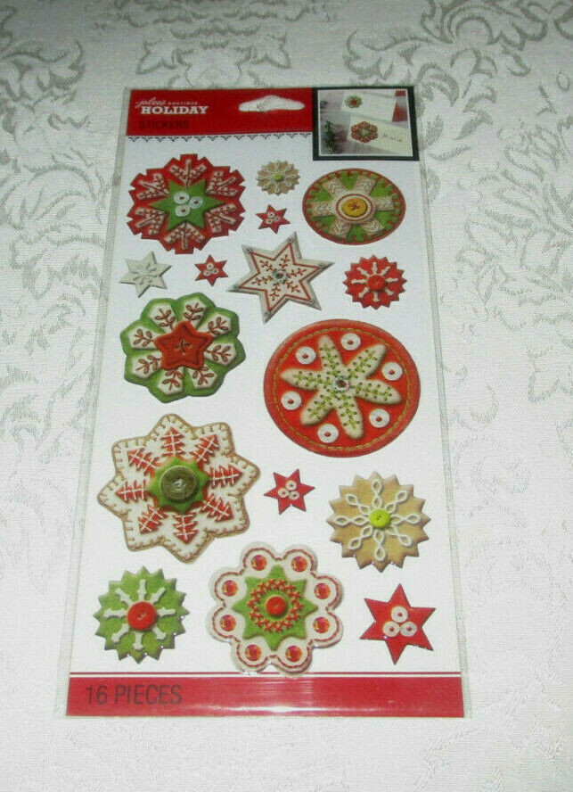 Jolee’s Boutique Holiday Stickers 16 Pieces Dimensional Snowflakes EK Success