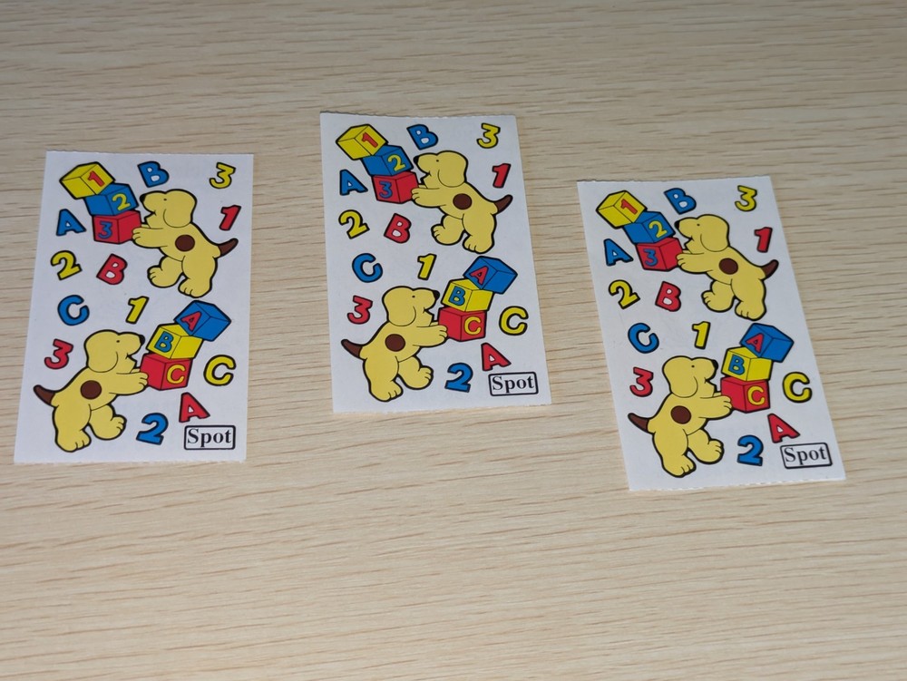 3 Modules Spot The Dog Stickopotamus Stickers, Vintage, HTF, Rare, Spot’s ABC’s