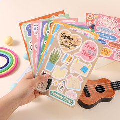 12Pcs Family Scrapbook Stickers, Planner Journal Stickers Photo Album Embellishm