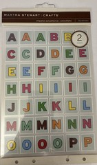 ALPHABET BLOCK Stickers (84pc)Martha Stewart•Letters •Numbers•Words•Card making•