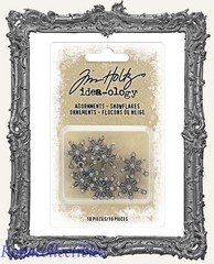 2021 Idea-Ology Tim Holtz Adornments Snowflakes New! 10pcs Gems th94200