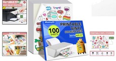 Vivid Color 8.5″x11″ Waterproof Printable Vinyl Sticker Paper – 100 Sheets