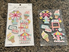 2 PACKS The Paper Studio Stick A Bilities CARNIVAL FAIR Dimensional Stickers