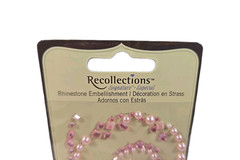Recollections Pink Swirl Rhinestone Pearl Sticker Signature Special 1 Count New