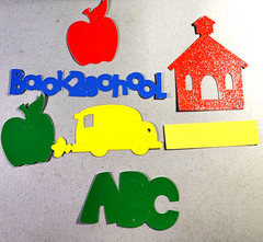 Stamping Station 2000 School Kids Stickers & Glitter Die Cuts Set Vintage