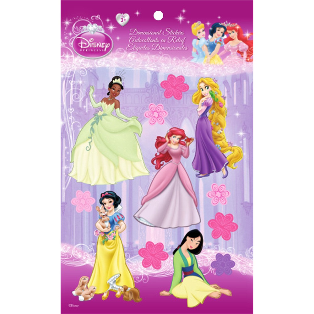 Scrapbooking Stickers Disney Princesses Snow White Rapunzel Ariel Tiana Mulan