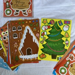 72 Sheets Christmas Stickers Build a Face Make Your Own Santa Elf Gingerbread