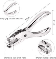 300 Pieces 3/4 Inch Paper Fasteners Small round Metal Brads with Hole Punch for