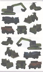 Mrs. Grossman’s Giant Stickers – Tractor & Trucks – Dump Cement Truck – 2 Strips