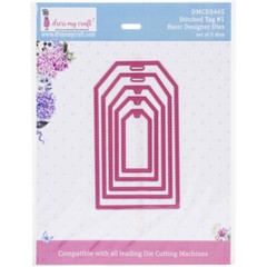 DRESS MY CRAFT – METAL CUTTING DIE – STITCHED TAG #1