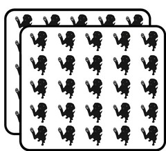 MR3Graphics Black Lab 1″ Retro Stickers 50 Pack