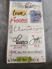 Deja Views Wonderful Words Self Adhesive Word Art It’s All About Love New #3