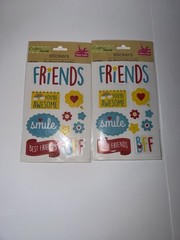 33 Pack Crafter’s Square 3D Scrapbook Craft Stickers Assorted Designs