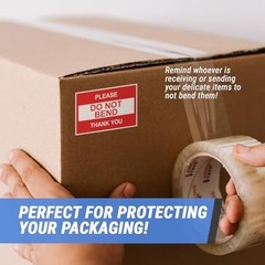 1200 Count Do Not Bend Sticker Labels – 3×2 Inch Rectangle Shipping & Handling W