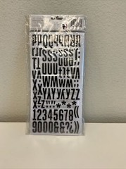 American Crafts Chipboard Alphabet Stickers, Doll Black – 3 Pack