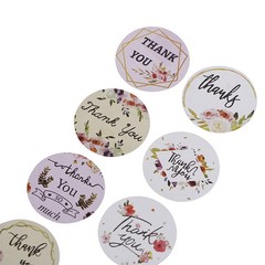 500 Pcs/Roll Round Thank You Stickers Seal Labels Stickers Labels for Party.Q6