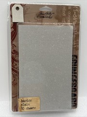 Lot 2 Tim Holtz idea-ology Grungeboard Basics 10 Sheets Gray Harlequin & Plain