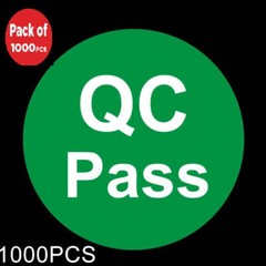 AMZER 1000PCS «QC Passed» Round Circular Self-Adhesive Stickers – Green