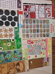 Lot of Stickers and Embellishments Bundle of Scrapbooking Supplies 24 Packs