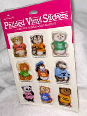 New Sealed 1981 Hallmark Puffy Padded Vinyl Shirt Tales Animal Stickers