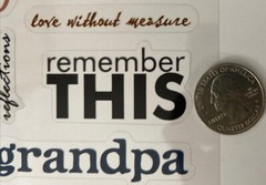 GRANDPARENTS Phrase Cafe Mylar Binder Sticker(12pc)Sticko•Family•Grandpa•Grandpa