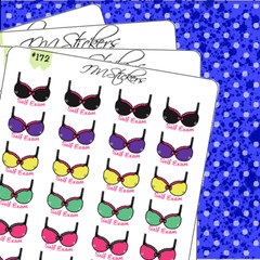 Self Breast Exam Health Tracker Hand Drawn Planner Stickers Cancer Awareness