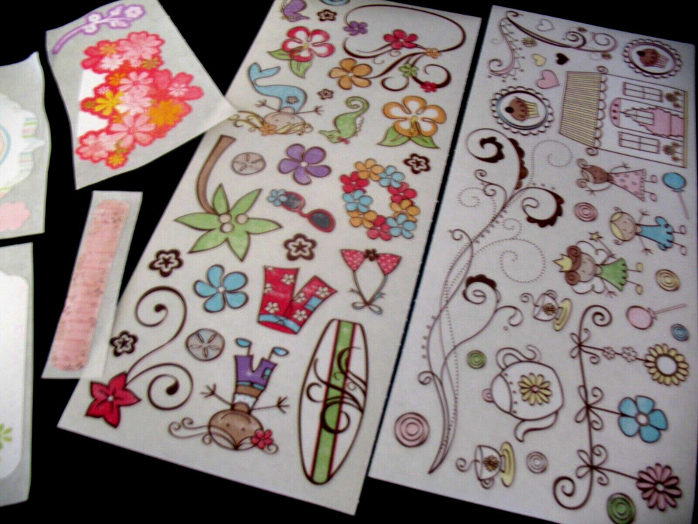 Lot Stickers, Whimsy&Cheer Vellum stickers, delight Playtime Stickers Plus