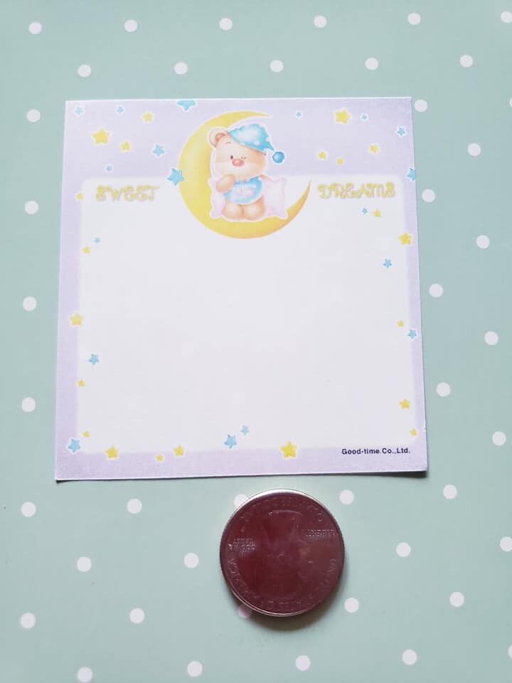 9 assorted Vintage 80’s Retro Stationery Memo Sheets lot, Dog Teddy